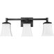 Sonorra 3 Light 24 inch Matte Black Vanity Light Wall Light
